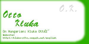 otto kluka business card